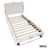 TiramisuBest Walnut 3-Piece Rubberwood Bedroom Set, Platform Bed with Two Nightstands, Queen - 4 of 4