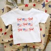 The Juniper Shop Patriotic America Stacked Coquette Toddler Short Sleeve Tee - 3 of 4