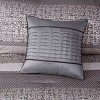 Gulches 7 Piece King Jacquard Comforter Set Grey and Taupe - 4 of 4