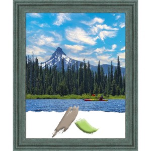 16"x20" Opening Size Upcycled Wood Picture Frame Art Teal/Gray - Amanti Art: Modern Decor, Wall Mount - 1 of 4