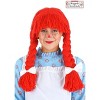 HalloweenCostumes.com One Size Fits Most Women Authentic Women's Raggedy Ann Yarn Costume Wig for Adults,  Red/White - 3 of 4