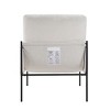 GlasFlength Accent Chairs Upholstered Mid Century Modern Lounge Fabric Chair Reading Chairs Side Sitting Armchair Recliner, White, 28.54"*31.3"*32.1" - 3 of 4