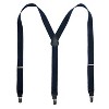 CTM Men's Big & Tall Elastic Clip End Premium Solid Suspenders - 3 of 4