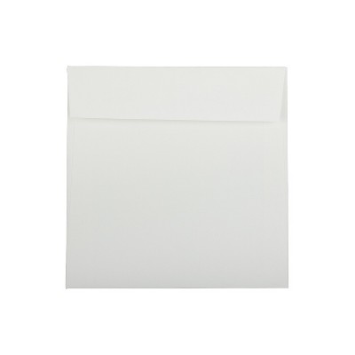 JAM Paper 8.5 x 8.5 Square Strathmore Invitation Envelopes Bright White Wove 50/Pack (900858534i)