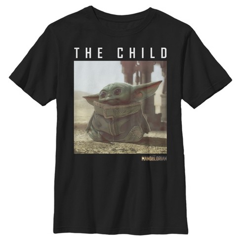 Boy's Star Wars The Mandalorian The Child Frame T-shirt - Black - Small ...