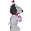 Peanuts Airblown Inflatable Valentine Snoopy, 3.5 ft Tall, Pink - 3 of 4