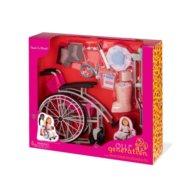 Our Generation Heals on Wheels - Wheelchair Accessory Set for 18&#34; Posable Dolls, 6 of 9