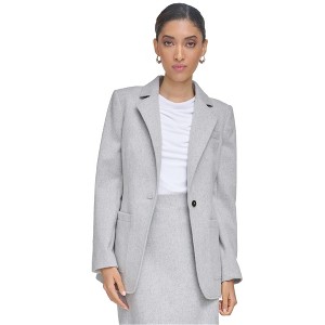 Calvin Klein Womens Patch Pocket One Button Blazer Jacket - 1 of 1
