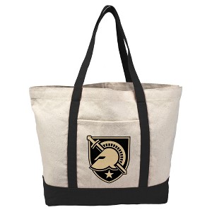 Us Military Academy Primary Logo Canvas Tote Bag With External Pocket, Reusable Shoulder Bag for Shopping, School, Beach - 1 of 4