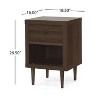 NicBex Modern Wooden Nightstand Bedside Table with Drawer and Bottom Open Shelf for Bedroom and Living Room - 2 of 4