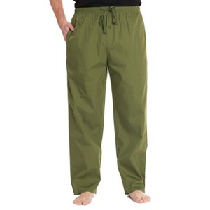 #followme Men's Poplin Pajamas - Buffalo Plaid Pajama Pants for Men with Pockets- Lounge & Sleep PJ Bottoms - 1 of 3