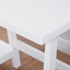 HDZNVF Contemporary Wood Writing Desk with Storage, White - 2 of 4