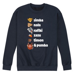 Men's - Disney - Main Characters Graphic Fleece Sweatshirt - 1 of 4