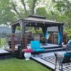 PURPLE LEAF Hardtop Gazebo Canopy with Netting and Curtains for Outdoor Deck Backyard Heavy Duty Metal Patio Permanent Pavilion - 2 of 4