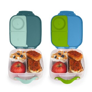 b.box Mini Lunch Box 2 Pack for Kids: Lightweight Bento Box, Lunch Snack Container with 2 Leak Proof Compartments - 1 of 4