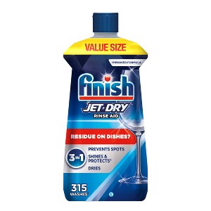 Finish Jet-Dry Rinse Aid Dishwasher Rinse and Drying Agent - 32oz - 1 of 4