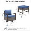 Gymojoy 4 Pieces Outdoor Patio Swivel Chair Ottoman High Back Chair Set - 2 of 4
