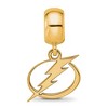 Black Bow Jewelry 14k Yellow Gold Plated Sterling Silver Tampa Bay Lightning NHL Bead Charm - 2 of 4