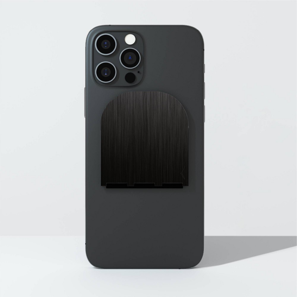 Flipstik - 2.0 Foldable Adhesive Mount for Most Cell Phones - Dark Titanium