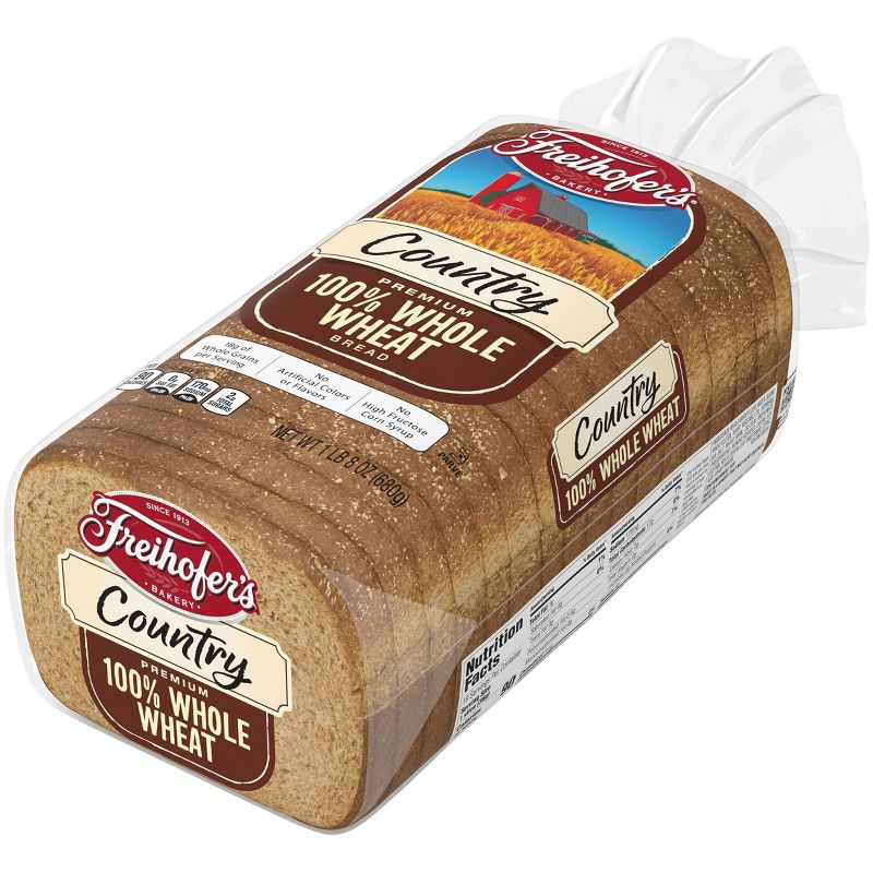 Freihofer&#39;s 100% Whole Wheat Country Bread - 24oz, 3 of 11