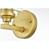 Elegant Lighting Mayson 1 light Brass and Clear Bath Sconce - 3 of 4