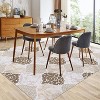 Geometric Trellis Area Rug,Modern Neutral Washable Rugs in Farmhouse Design,Non-Slip Low-Pile Indoor Carpet Blue - 2 of 4