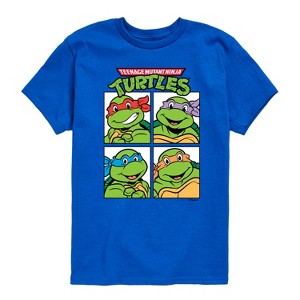 Boys' - Teenage Mutant Ninja Turtles - Leo Donnie Raph Mikey Character Grid Short Sleeve Graphic T-Shirt - 1 of 4