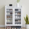 Acekool Glass Door Shoe Cabinet, Modern Shoe Organizer with Adjustable Shelves, Space-Saving Entryway Storage - 3 of 4