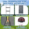 Okak 8/10/12FT Trampoline with Enclosure Net, Outdoor Trampolines with Ladder, Slide and Basket Board, ASTM Approval Outdoor Trampoline for Kids - 3 of 4