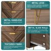 Resenkos Modern Night Stand with Mobile APP Remote Light, Jointed Wood Grain Bedside Table for Bedroom Rustic Brown - 4 of 4
