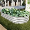 Lyngins Raised Garden Bed Outdoor, Adjustable Modular Metal Planters for Outdoor Plants, Open Bottom, All-in-One Garden Kit for Flowers & Vegetables - 2 of 4