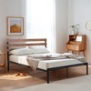 Costway Twin Size Metal Platform Bed Frame Mattress Foundation wooden Headboard - 3 of 4