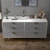 Six Drawer Dresser - 6 Drawer Storage, White and Grey Finish, Bedroom and Living Room Use, Durable and Spacious, Modern Design - 2 of 4