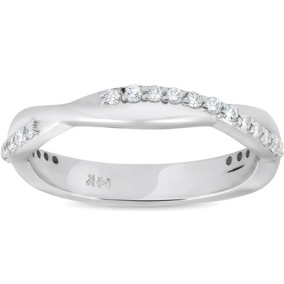 Pompeii3 1/4 ct Diamond Twisted Vine Womens Wedding Ring 14k White Gold