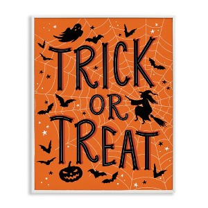 Stupell Industries Trick Or Treat Spider Web Framed Giclee Art - 1 of 4