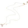 Anna-Kaci Gold Tone Mermaid Tail Fashion Necklace with Pearl Accent and Mother of Pearl Inlay - Gold - 3 of 4
