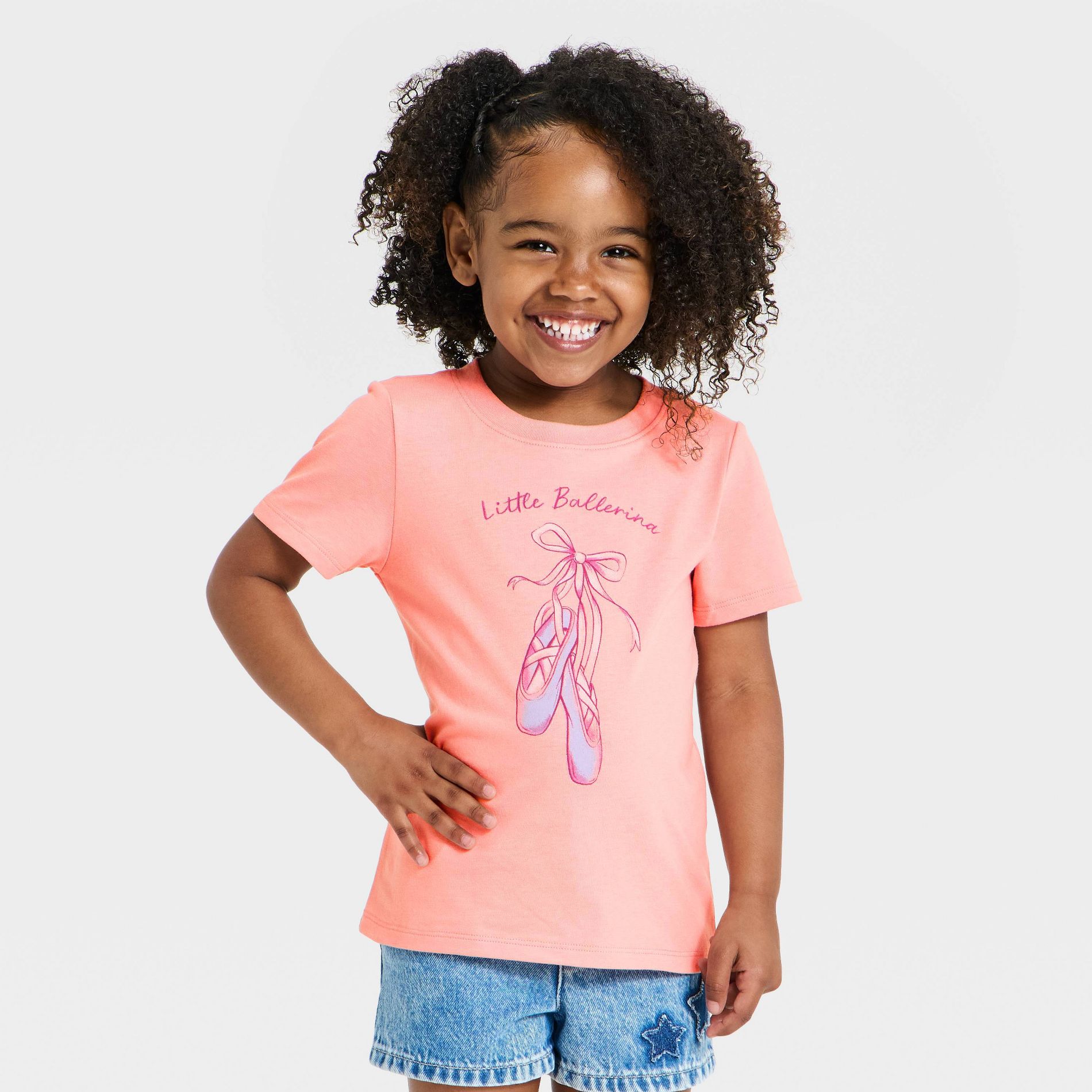 Toddler Girls' Classic Ballerina Graphic T-Shirt - Cat & Jack™ Pink 2T