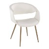 LumiSource Set of 2 Curvo Upholstered PU Chair Antique Copper - 2 of 4