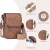 Small Crossbody Bags for Women Trendy,Leather Triple Compartment Cell Phone Crossbody Wallet - 3 of 4