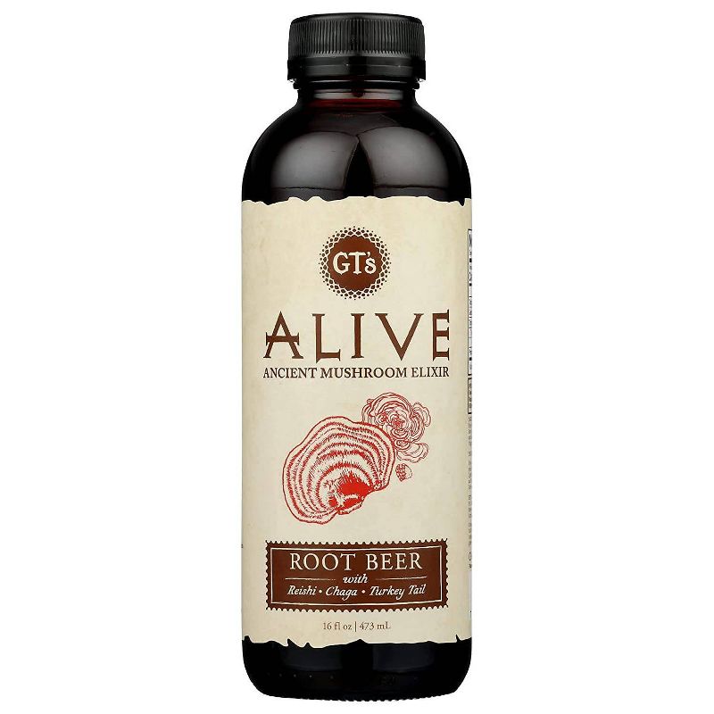 GT&#39;s Alive Root Beer Ancient Mushroom Elixir - 16 fl oz, 1 of 6