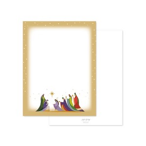 Paper Frenzy Three Wisemen Religious Christmas Letterhead Paper Pack of 75 - 1 of 1