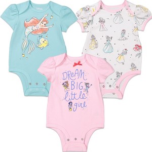 Disney Baby Girls 3 Pack Bodysuits Newborn to Infant Sizes (Newborn - 24 Months) - 1 of 4