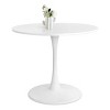 Haven90+Bingo 5-Piece Round-Shaped Dining Table Set With 4 Velvet Upholstered Chairs Gold Legs -Maison Boucle‎ - 2 of 4