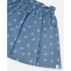 Deux par Deux Girl Printed Chambray Skort Blue and White Cherries - 4 of 4