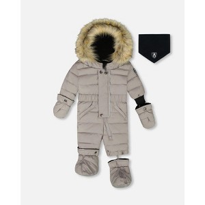 Deux par Deux Baby Unisex One-Piece Baby Original Puffy Snowsuit Gray - 1 of 4