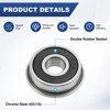 Unique Bargains Chrome Steel Rubber Shielded Flanged Ball Bearing - 2 of 4