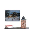 Northlight LED Fiber Optic Snowy Red Barn Christmas Canvas Wall Art 15.75" x 12" - image 4 of 4