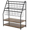 VECELO Small Bookshelf with Metal Frame for Small Spaces, Free Standing - 2 of 4
