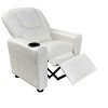 LOVMOR Kids Recliner Chair, Kid Upholstered Couch with Cup Holder, Footrest&Backrest, Toddlers Velvet Recliner w/ Headrest&Footrest - 2 of 4
