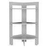 FURNIinspire End Tables 3-Tier Shelf Side Table Living Room Corner Beside Sofa Table Small-Space Saver for Home Office, White, 15.2"*15.2"*31.7" - 4 of 4